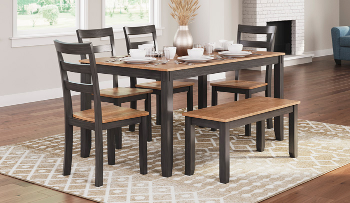 Expresso Dining room set with bench